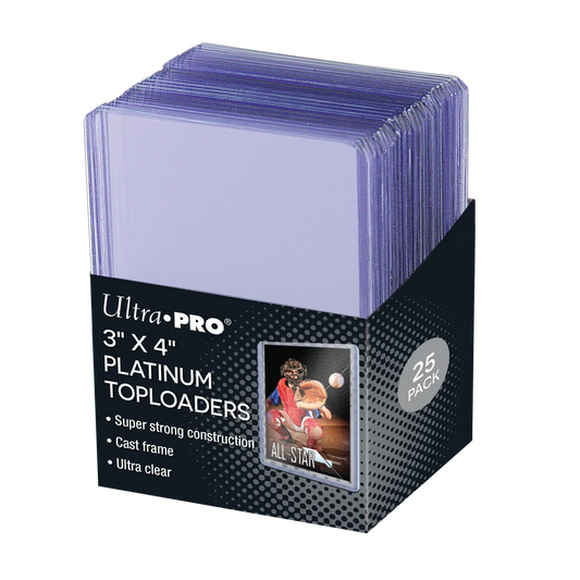 ULTRA PRO - 3" x 4" Ultra Clear Platinum Toploaders (25ct)